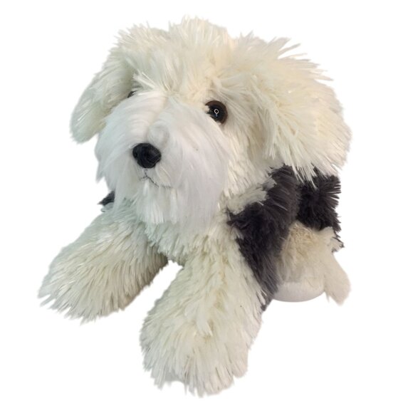 Aurora Other - Aurora Flopsie Edwin Sheepdog Plush 12" Grey White Puppy Dog Stuffed Animal Toy